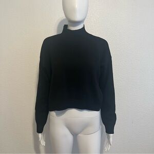Gianni Bini Small Black Mock Neck Sweater Career Officecore Work